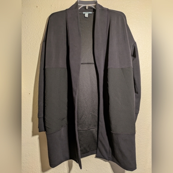 FLX Dark Gray Open Front Cardigan size Large Pre-owned - Picture 1 of 8